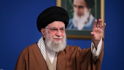 A handout picture provided by the Iranian supreme leader Ayatollah Ali Khamenei's office on March 21, 2025, shows him addressing the crowd during his annual Nowruz speech, in Tehran. (AFP) A handout picture provided by the Iranian supreme leader Ayatollah Ali Khamenei's office on March 21, 2025, shows him addressing the crowd during his annual Nowruz speech, in Tehran. (AFP)