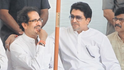 There has been speculation of Uddhav Thackeray's Shiv Sena and Raj Thackeray's Maharashtra Navnirman Sena (MNS) coming together ahead of the BMC polls, which are expected to happen in October this year. (File/Kalpak Pathak / Hindustan Times)