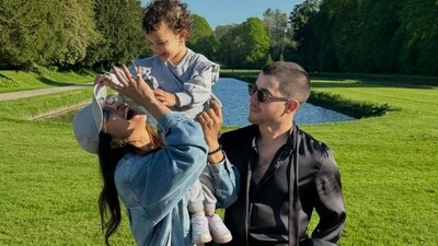 Priyanka Chopra and Nick Jonas with their daughter Malti Marie. Priyanka Chopra and Nick Jonas with their daughter Malti Marie.