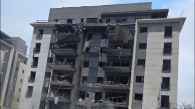 Several fires were burning in a street in Israel's southern city of Beer Sheva (@sentdefender/X) Several fires were burning in a street in Israel's southern city of Beer Sheva (@sentdefender/X)