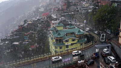 Reports also emerged of water logging at the Shahid Inder Singh Middle School in Pandoh, which caused inconvenience for students. (PTI File Photo) Reports also emerged of water logging at the Shahid Inder Singh Middle School in Pandoh, which caused inconvenience for students. (PTI File Photo)