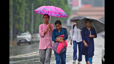 The atmospheric conditions are reported to be suitable for a smooth advance of monsoon in the state. (HT File) The atmospheric conditions are reported to be suitable for a smooth advance of monsoon in the state. (HT File)