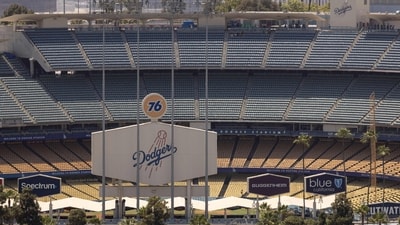 Dodgers vs. Padres game overshadowed by ICE standoff. (Photo by ETIENNE LAURENT / AFP) (AFP) Dodgers vs. Padres game overshadowed by ICE standoff. (Photo by ETIENNE LAURENT / AFP) (AFP)