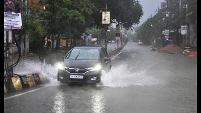 Water-logging at Jankipuram extension new campus after a heavy rain in Lucknow on Friday. (Deepak Gupta/HT Photo) Water-logging at Jankipuram extension new campus after a heavy rain in Lucknow on Friday. (Deepak Gupta/HT Photo)