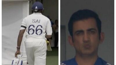 Gambhir not happy with Sai Sudharsan's dismissal Gambhir not happy with Sai Sudharsan's dismissal