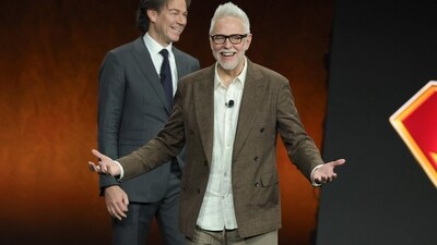 File photo of Peter Safran, Co-Chairman & CEO, DC Studios and James Gunn, Co-Chairman & CEO, DC Studios promoting Superman at CinemaCon. (Getty Images via AFP) File photo of Peter Safran, Co-Chairman & CEO, DC Studios and James Gunn, Co-Chairman & CEO, DC Studios promoting Superman at CinemaCon. (Getty Images via AFP)