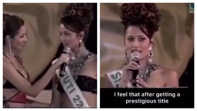 Shruti Sharma answered whether Bollywood is the right place for beauty queens after winning a title. (Instagram/ @tgpc_official) Shruti Sharma answered whether Bollywood is the right place for beauty queens after winning a title. (Instagram/ @tgpc_official)