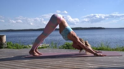 Downward-facing dog (Adho Mukha Svanasana) is an incredible yoga pose to stretch and strengthen both the lower and upper body Downward-facing dog (Adho Mukha Svanasana) is an incredible yoga pose to stretch and strengthen both the lower and upper body