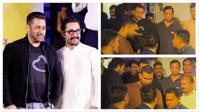 On Thursday, Salman turned up for the premiere of his friend and actor Aamir Khan’s film Sitaare Zameen Par in Mumbai. On Thursday, Salman turned up for the premiere of his friend and actor Aamir Khan’s film Sitaare Zameen Par in Mumbai.