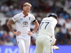 England captain Ben Stokes, left, reacts after bowling a delivery to India's captain Shubman Gill, right, on day one of the first Test England captain Ben Stokes, left, reacts after bowling a delivery to India's captain Shubman Gill, right, on day one of the first Test