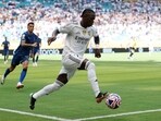 Vinicius Junior #7 of Real Madrid C.F. during the FIFA Club World Cup 2025 group H match between Real Madrid CF and Al Hilal Vinicius Junior #7 of Real Madrid C.F. during the FIFA Club World Cup 2025 group H match between Real Madrid CF and Al Hilal