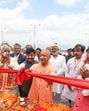 Uttar Pradesh chief minister Yogi Adityanath inaugurating the Gorakhpur Link Expressway in Azamgarh on Friday. (ANI PHOTO)