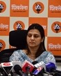 Vinod Ghosalkar with Tejasvee Ghosalkar (HT Photo)