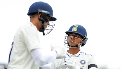 India's Yashasvi Jaiswal and captain Shubhman Gill during the 1st test match against England (@BCCI X) India's Yashasvi Jaiswal and captain Shubhman Gill during the 1st test match against England (@BCCI X)