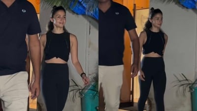 Alia Bhatt after Alpha dance rehearsal Alia Bhatt after Alpha dance rehearsal