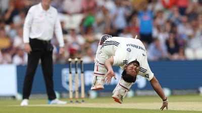 Rishabh Pant vrooms past MS Dhoni's India record with scintillating century, brings out somersault celebration (AFP) Rishabh Pant vrooms past MS Dhoni's India record with scintillating century, brings out somersault celebration (AFP)