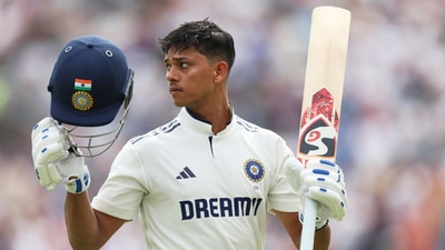 India's Yashasvi Jaiswal walks off the field after losing his wicket on day one of the first cricket test match between England and India (AP) India's Yashasvi Jaiswal walks off the field after losing his wicket on day one of the first cricket test match between England and India (AP)