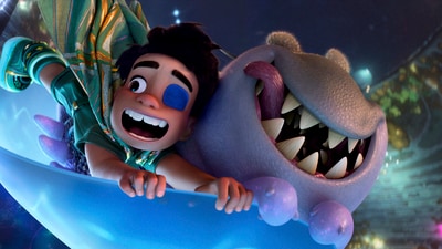 This image released by Disney/Pixar shows Elio, voiced by Yonas Kibreab, left, and Glordon, voiced by Remy Edgerly, in a scene from "Elio." (AP) This image released by Disney/Pixar shows Elio, voiced by Yonas Kibreab, left, and Glordon, voiced by Remy Edgerly, in a scene from "Elio." (AP)