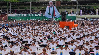 Delhi, too, is all set to actively participate in the International Yoga Day celebration. Yoga events will be held at 109 locations across the capital. (AP) Delhi, too, is all set to actively participate in the International Yoga Day celebration. Yoga events will be held at 109 locations across the capital. (AP)