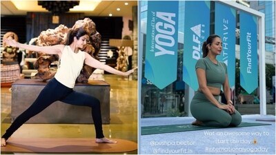 International Yoga Day 2025: Shilpa Shetty wrote alongside her yoga video, "When we have just ONE of something, we MUST value it. This year’s theme is Yoga for one earth, one health. Balance is the key to maintaining the equilibrium between mind, body and soul. Health... let’s value it, earn it and preserve it not just for ourselves but for the benefit of our entire ecosystem." Reality TV judge and former VJ Malaika Arora also dropped a series of old and new images and videos of herself doing yoga. (Instagram/ Shilpa Shetty and Malaika Arora) 