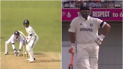 Rishabh Pant cautions Shubman Gill (L) after he steps out against Shoaib Bashir (X) Rishabh Pant cautions Shubman Gill (L) after he steps out against Shoaib Bashir (X)