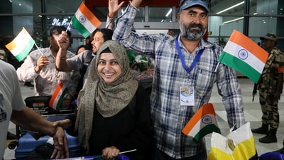Indian students from Jammu and Kashmir who were evacuated from Iran under Operation Sindhu have been stranded after their bus broke down (PTI) Indian students from Jammu and Kashmir who were evacuated from Iran under Operation Sindhu have been stranded after their bus broke down (PTI)
