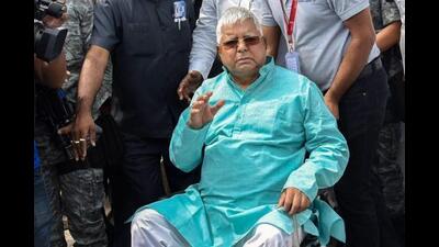 RJD chief Lalu Prasad Yadav leaves for a heart ailment treatment in Patna in this file photo. (PTI) RJD chief Lalu Prasad Yadav leaves for a heart ailment treatment in Patna in this file photo. (PTI)