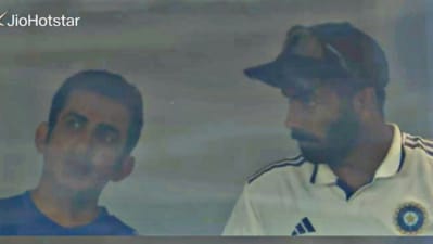 Jasprit Bumrah having a chat with Gautam Gambhir Jasprit Bumrah having a chat with Gautam Gambhir