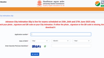 UGC NET Exam City Slip 2025 has been released for June 26th & 27th exams at ugcnet.nta.ac.in. The direct link to download is given here. UGC NET Exam City Slip 2025 has been released for June 26th & 27th exams at ugcnet.nta.ac.in. The direct link to download is given here.