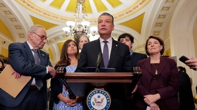 JD Vance's comments about California's immigration riots and misnaming Senator Padilla sparked controversy. (Getty Images via AFP) JD Vance's comments about California's immigration riots and misnaming Senator Padilla sparked controversy. (Getty Images via AFP)