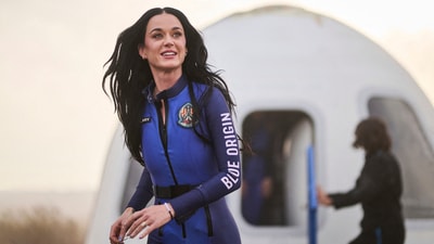 Katy Perry and Orlando Bloom reportedly had an explosive fight about her Blue Origin space flight. (AFP)