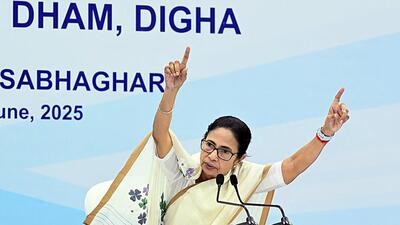 West Bengal chief minister Mamata Banerjee chairs a high-level meeting for Smooth Snan Yatra at Digha Jagannath Temple, at Nabanna Sabhaghar in Howrah on June 12. (ANI) West Bengal chief minister Mamata Banerjee chairs a high-level meeting for Smooth Snan Yatra at Digha Jagannath Temple, at Nabanna Sabhaghar in Howrah on June 12. (ANI)