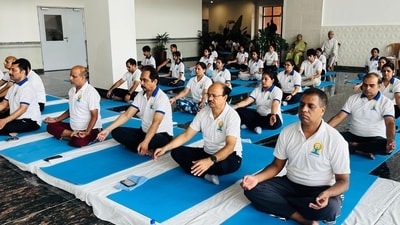 South Asian University (SAU)celebrated the 11th International Day of Yoga with active participation. Themed "Yoga for One Earth, One Health", the event witnessed involvement from faculty, staff, and students of SAU representing various SAARC nations. (Handout) South Asian University (SAU)celebrated the 11th International Day of Yoga with active participation. Themed "Yoga for One Earth, One Health", the event witnessed involvement from faculty, staff, and students of SAU representing various SAARC nations. (Handout)
