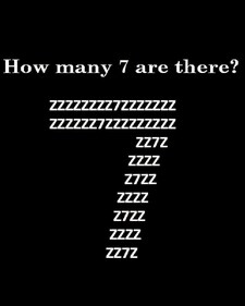 A brain teaser made of Zs went viral as users tried to count the hidden number 7s cleverly disguised in a large Z-shaped figure.. (Facebook/FUNNY MAFIA) A brain teaser made of Zs went viral as users tried to count the hidden number 7s cleverly disguised in a large Z-shaped figure.. (Facebook/FUNNY MAFIA)