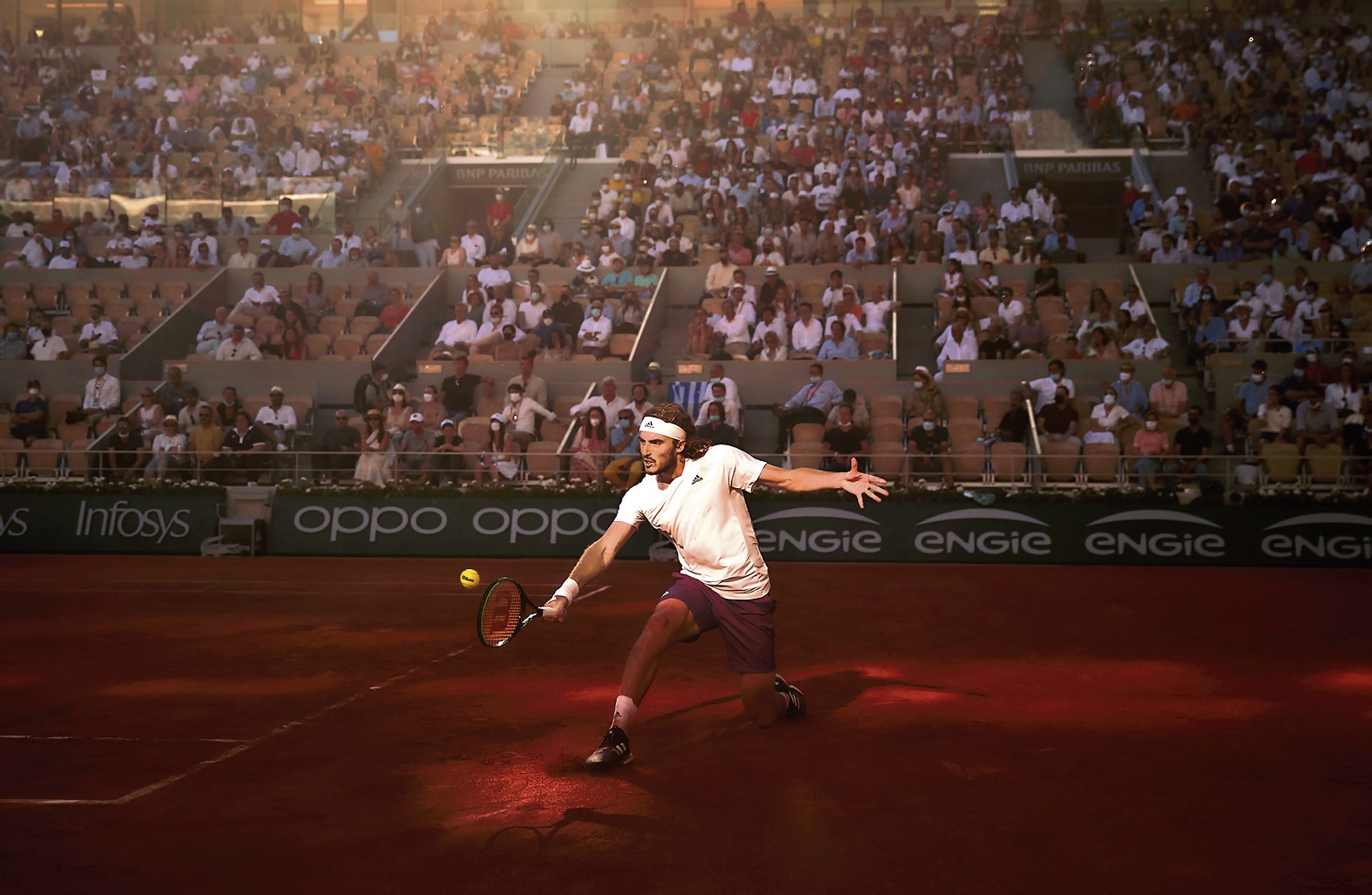 Poetry in motion: Stefanos Tsitsipas at the French Open in 2021. (Getty Images) Poetry in motion: Stefanos Tsitsipas at the French Open in 2021. (Getty Images)