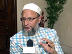AIMIM chief Asaduddin Owaisi speaks to the media, in Hyderabad on Wednesday. AIMIM chief Asaduddin Owaisi speaks to the media, in Hyderabad on Wednesday.