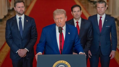 US President Donald Trump delivers an address to the nation following strikes on Iran's nuclear facilities. (Reuters) US President Donald Trump delivers an address to the nation following strikes on Iran's nuclear facilities. (Reuters)