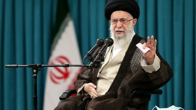 Iran's Supreme Leader Ayatollah Ali Khamenei speaks during a meeting with a group of students in Tehran, (REUTERS file)
