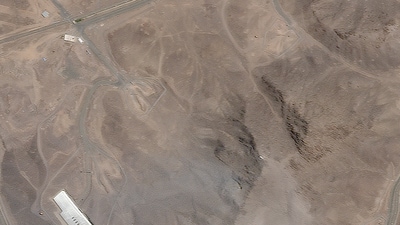 Satellite image over Fordow, after the U.S. struck the underground nuclear facility, near Qom, Iran, June 22, 2025. 2025. (via REUTERS)