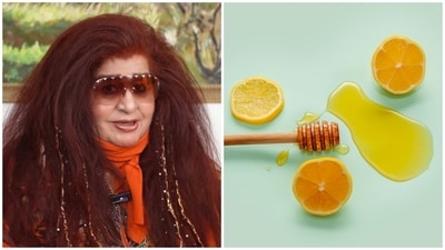 According to Shahnaz Husain, mixing raw honey with fresh lemon juice can be used as a DIY skin brightening serum. (Instagram/ Shahnaz Husain and Freepik) According to Shahnaz Husain, mixing raw honey with fresh lemon juice can be used as a DIY skin brightening serum. (Instagram/ Shahnaz Husain and Freepik)