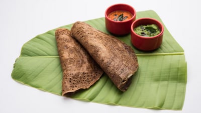 Ragi dosa is a nutritious and delicious South Indian dish made with finger millet (ragi). (Freepik) Ragi dosa is a nutritious and delicious South Indian dish made with finger millet (ragi). (Freepik)