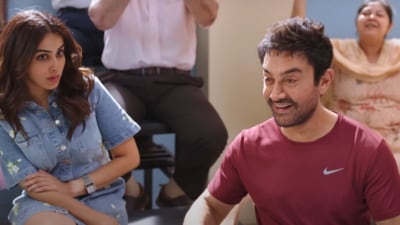Sitaare Zameen Par box office collection day 2: Aamir Khan and Genelia Deshmukh in a still from the film. Sitaare Zameen Par box office collection day 2: Aamir Khan and Genelia Deshmukh in a still from the film.