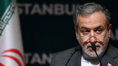 Iran foreign minister Abbas Araghchi, speaks during a press conference. (AFP File) Iran foreign minister Abbas Araghchi, speaks during a press conference. (AFP File)