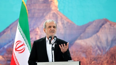 Iran’s President Pezeshkian blames US for backing Israeli strikes on Iran. (REUTERS File)