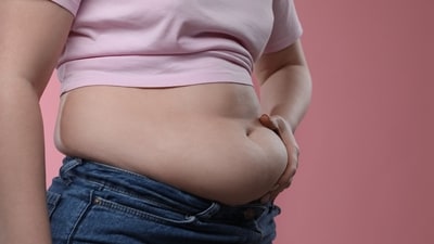 Losing belly fat is a task, but regular protein intake can help. (Shutterstock) Losing belly fat is a task, but regular protein intake can help. (Shutterstock)