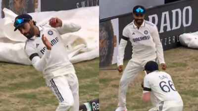 Ravindra Jadeja and Sai Sudharsan combined to dismiss Jamie Smith (JioHotstar) Ravindra Jadeja and Sai Sudharsan combined to dismiss Jamie Smith (JioHotstar)