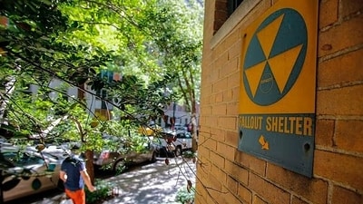 A a new map has identified the places in the US that are still designated as fallout shelters, revealing where Americans can seek refuge in the event of a nuclear strike. (AFP via Getty Images) A a new map has identified the places in the US that are still designated as fallout shelters, revealing where Americans can seek refuge in the event of a nuclear strike. (AFP via Getty Images)