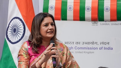 Shiv Sena UBT MP Priyanka Chaturvedi took a jibe at the US after Trump announced the strikes against Iran. (India in the UK-X)