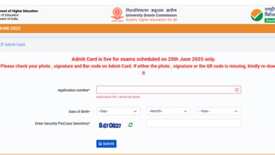 UGC NET admit card 2025 for June 25 exam released (Official website, screenshot) UGC NET admit card 2025 for June 25 exam released (Official website, screenshot)