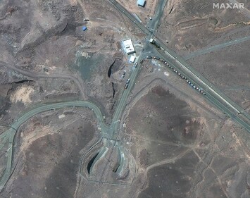 This handout satellite picture provided by Maxar Technologies and taken on June 19, 2025, shows trucks positioned near the entrance of Iran's Fordow Fuel Enrichment Plant (FFEP), northeast of the city of Qom (AFP) This handout satellite picture provided by Maxar Technologies and taken on June 19, 2025, shows trucks positioned near the entrance of Iran's Fordow Fuel Enrichment Plant (FFEP), northeast of the city of Qom (AFP)
